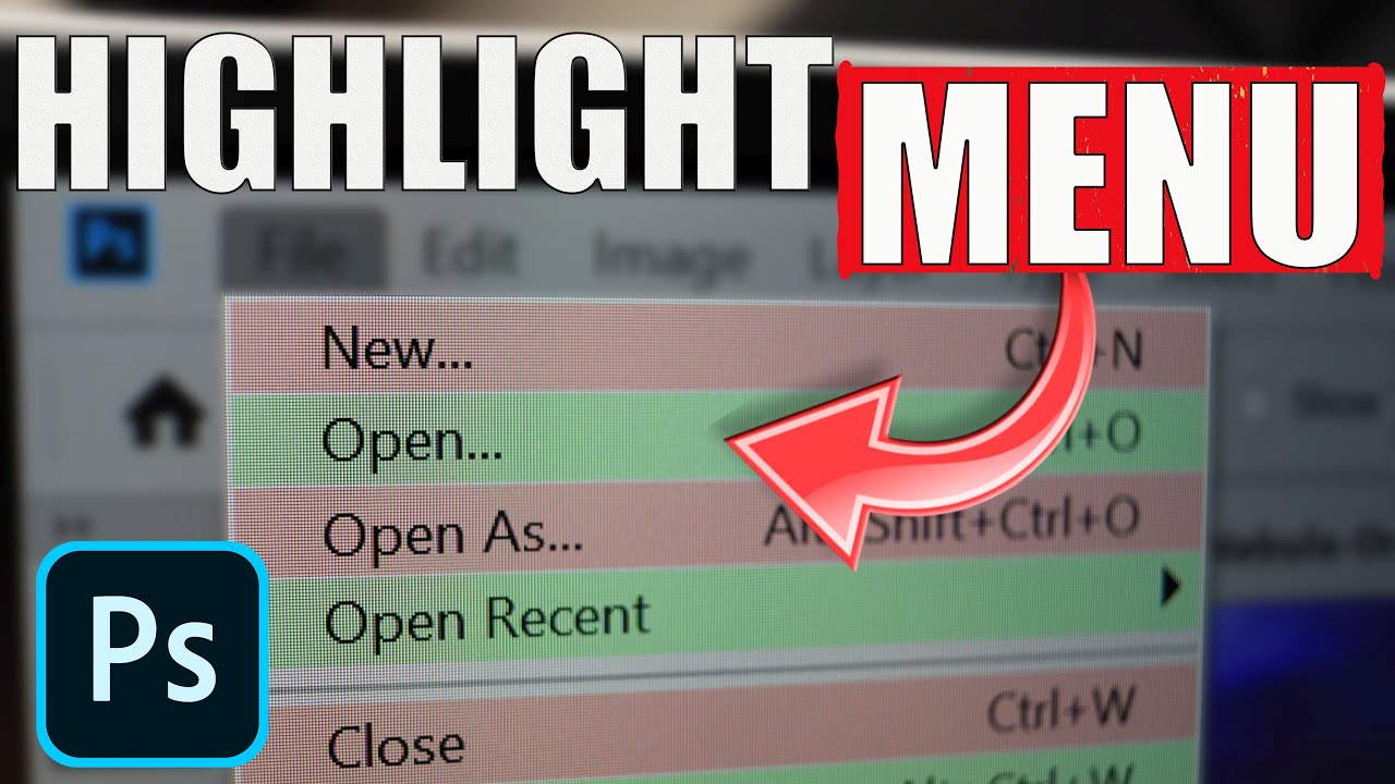 HOW TO HIGHLIGHT MENU OPTIONS IN ADOBE YouTube
