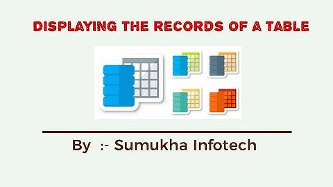 Displaying the table contents on web page,using PHP