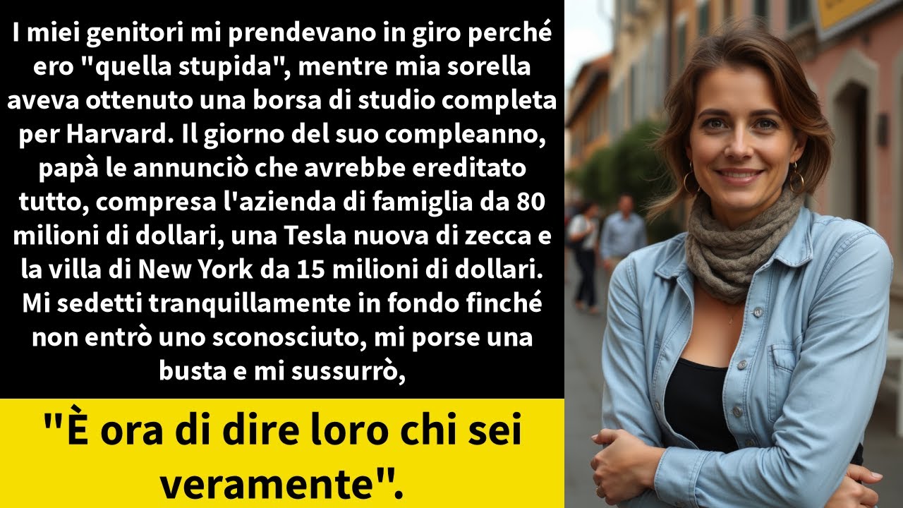 I miei genitori mi prendevano in giro perché ero 