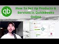 How to set up products  services in quickbooks online