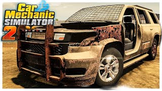 Restoring a Police SUV After Being Destroyed By Protestors! // Car Mechanic Simulator 2021 screenshot 3