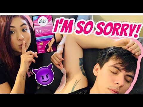 waxing-prank-on-boyfriend-while-sleeping!!