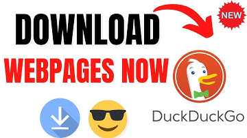 How to Download a Webpage on DuckDuckGo Browser App