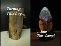 I Carved an Awesome Lamp out of a Small Log and Resin!