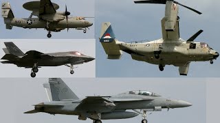アメリカ海軍航空技術訓練センター厚木基地ワンピースチャレンジ 厚木基地 2025年日米親善春祭り展示機飛来 戦闘機 F/A18.E/A18.F35C