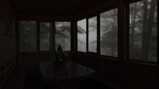 Heavy rain on windows and thunder sounds for sleep, study and relaxation