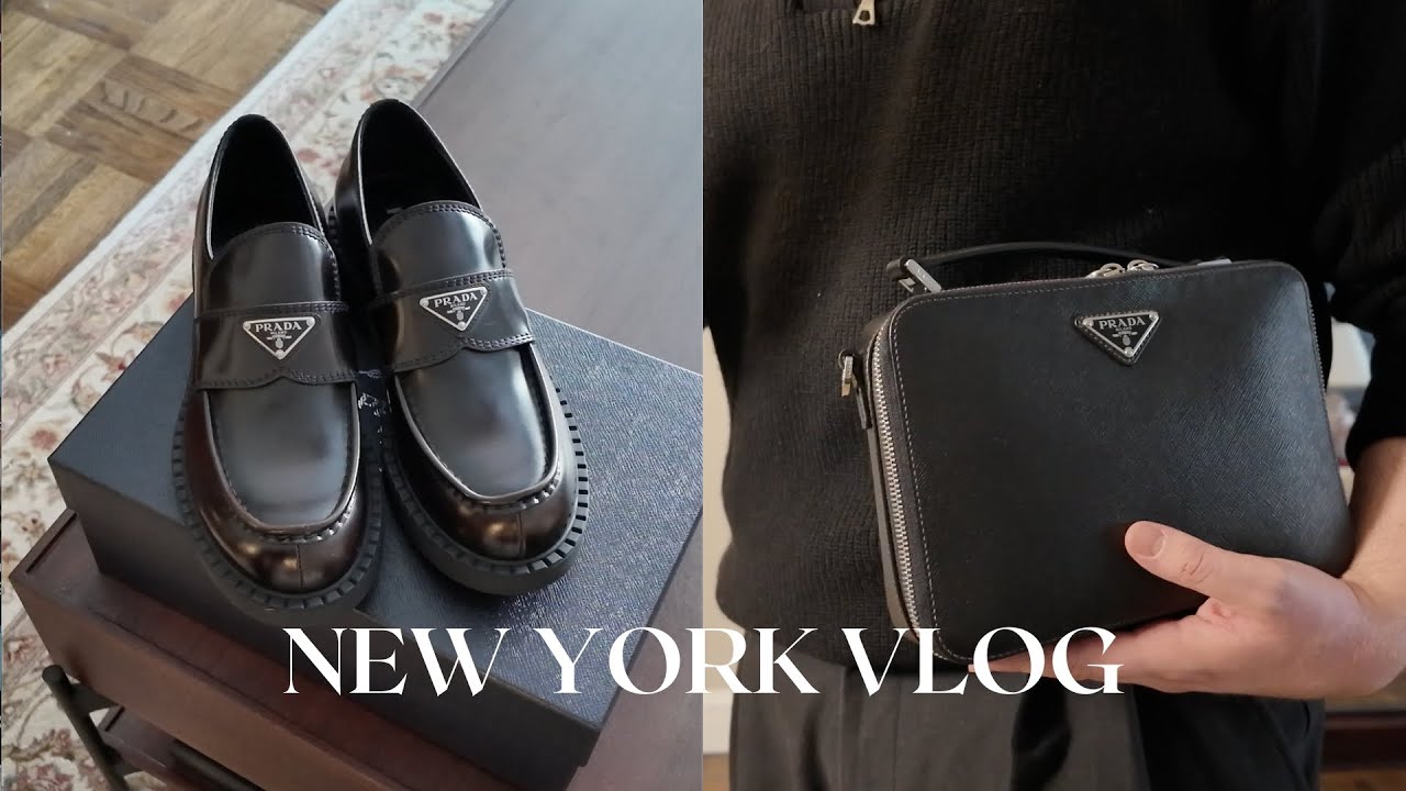 UNBOXING | Prada Men's Medium Brique Bag | Prada Men's Chocolate Loafers