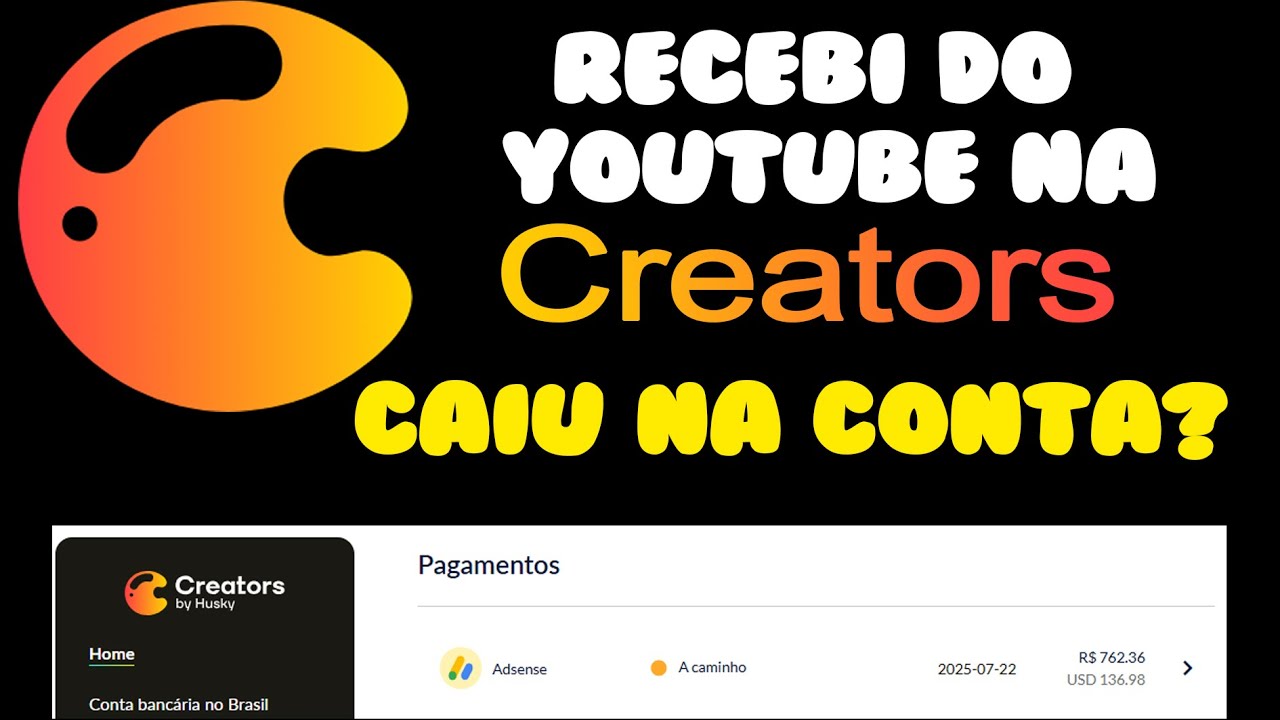 RECEBENDO PAGAMENTO NO CREATORS BY HUSKY