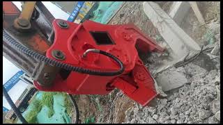 Excavator Mounted Hydraulic Concrete Pulverizer - By Swt Attachments.