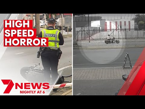 Motorbike rider killed in horror high-speed crash in front of students at Somerton Park | 7NEWS