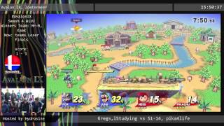 Gregs(Luigi) iStudying(Sheik, Fox) vs S1-14(Ness) Pika4Life(Pikachu) - LF -Avalon IX
