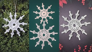 DIY Macrame Snowflake ❄️ Hanging Ornaments for Home Decoration