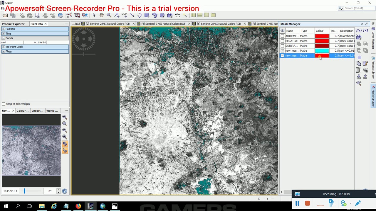 Treshold SAVI and Save TIFF- Sentinel 2A-SNAP - YouTube