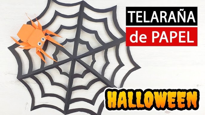 🕸 Cómo hacer una telaraña de papel fácil para Halloween - YouTube c-mo-hacer-una-telara-a-de-papel-f-cil-para-halloween-youtube