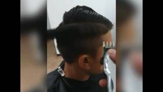 Pompadour Skin Fade Modern Haircut Resimi