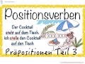 German Prepositions (3) - POSITIONSVERBEN - simpel & with pics