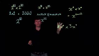 262 Simplifying Indices x^m*x^n=x^(m+n)