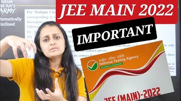 INFORMATION by NTA- JEE MAIN 2022 DROPPED QUESTIONS |Neha Agrawal