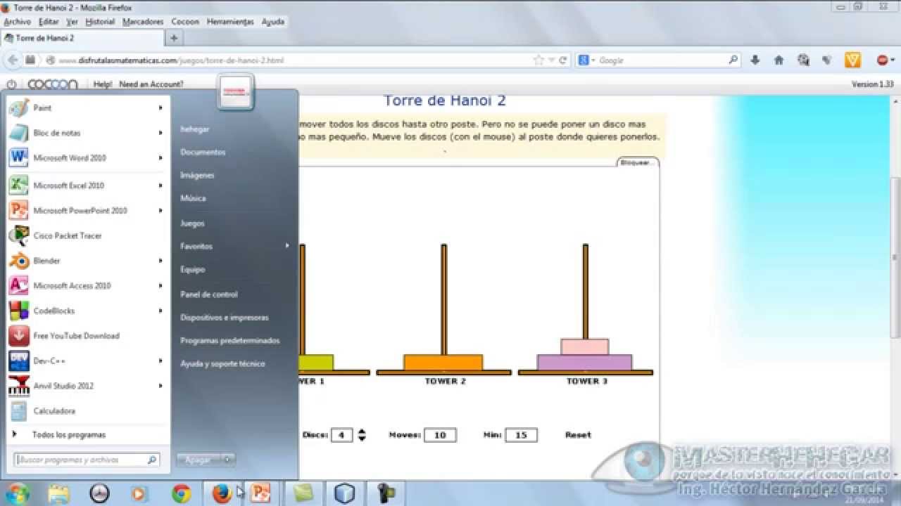 12 - Torres de Hanoi mediante Recursividad (EDDJava)