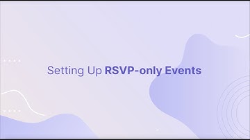 Setting Up RSVP only Events