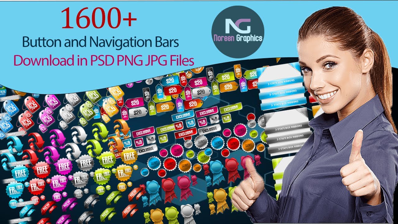 1600+ Button an Navigation Bars Download in PSD PNG JPG Files |Noreen ...