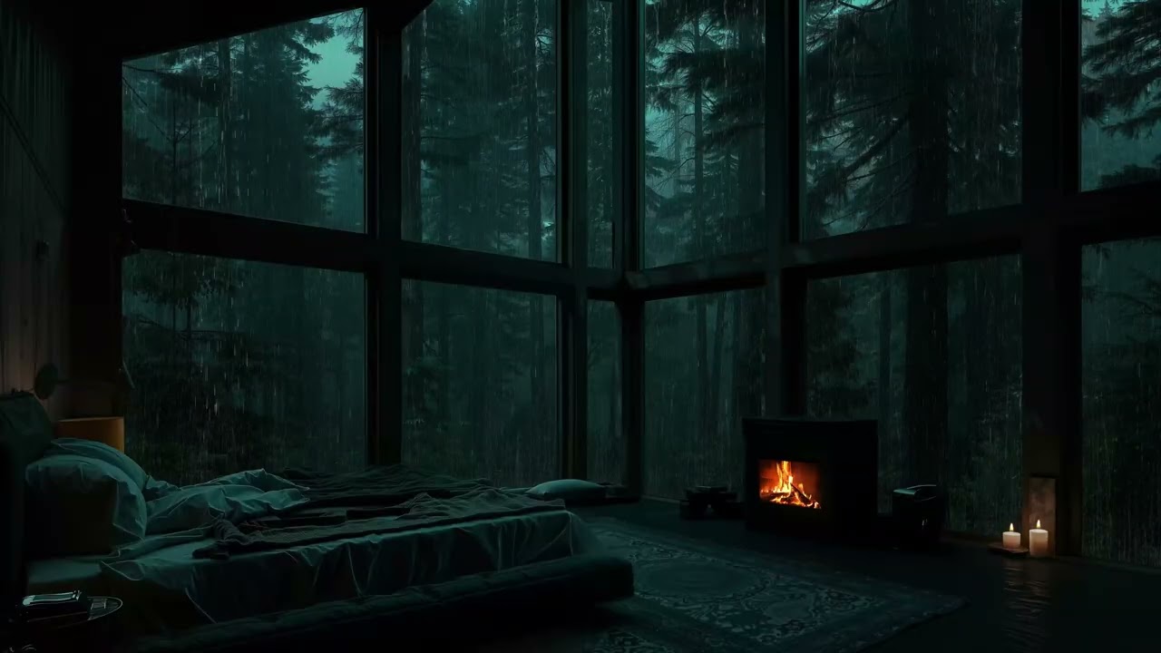 You Will Fall Asleep to This Rain | Deep Forest Night Rain Black Screen