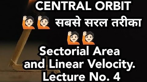 Sectorial Area and Linear Velocity by pc