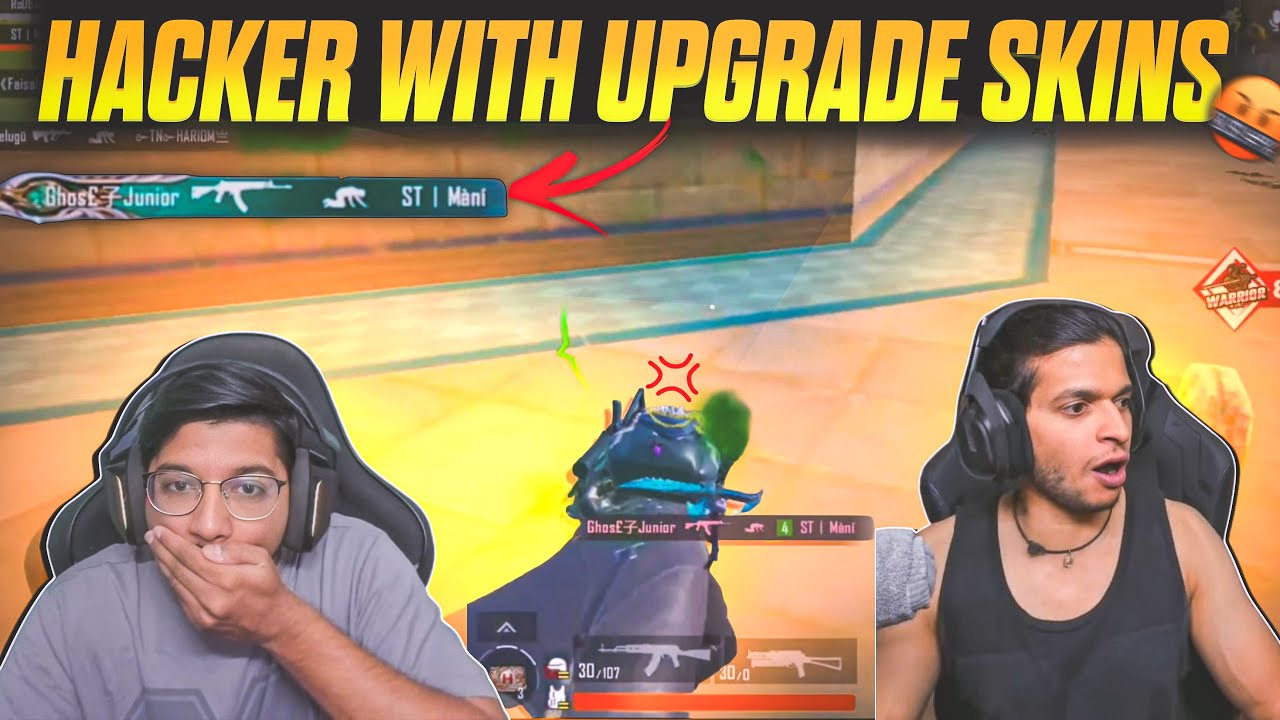 Hacker With Upgrade Skins 🤬 | 1HP Clutch 🤯 | #warriorislive #highlights @UnqGamer​