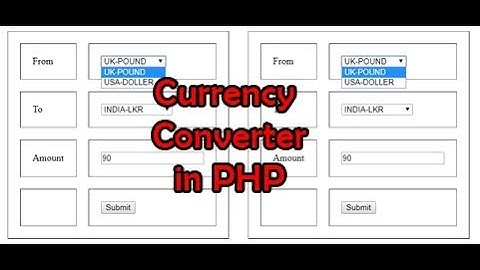 how to make a currency converter in php step by step