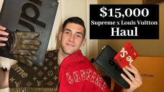 $15,000 LOUIS VUITTON x SUPREME HAUL - YouTube