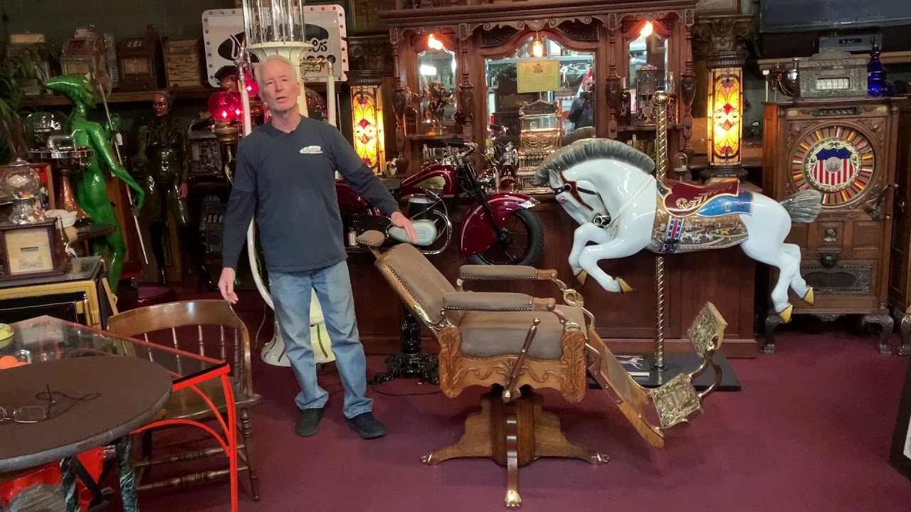 Early 1900's Oak KOKEN Barber Chair FOR SALE $5,995