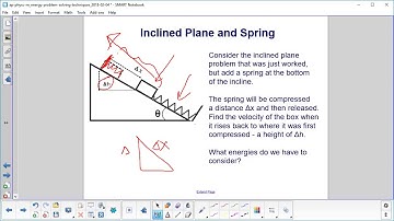 AP Physics C Work and Energy Prob Solv Inclined Plane and Spring Problem 1 and Explanation