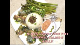 Steamed Salmon Parcels with Crispy Skin Ninja Foodi Cheekyricho Cooking Youtube Video Recipe ep1,491