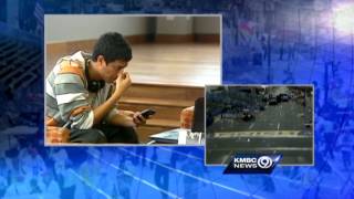 UMKC students watch news after Boston explosions