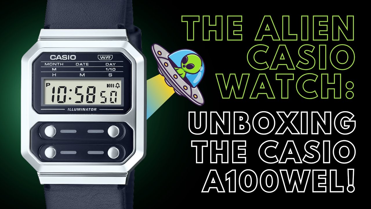 Распаковка часов Casio A100WE — часы Casio Alien