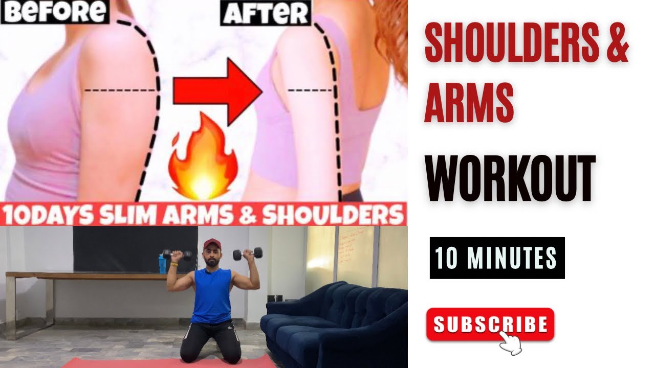 15 Min DUMBBELL ARMS & SHOULDER WORKOUT at Home | No Repeat - YouTube