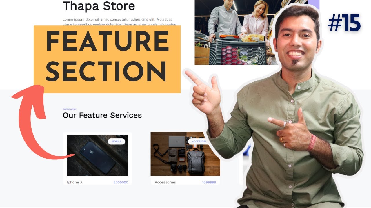 React Ecommerce Website Tutorial in Hindi #15: Complete Feature Section ...