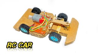 How to make a mini rc car under 3$ with cardboard || DIY- remote control car easy..