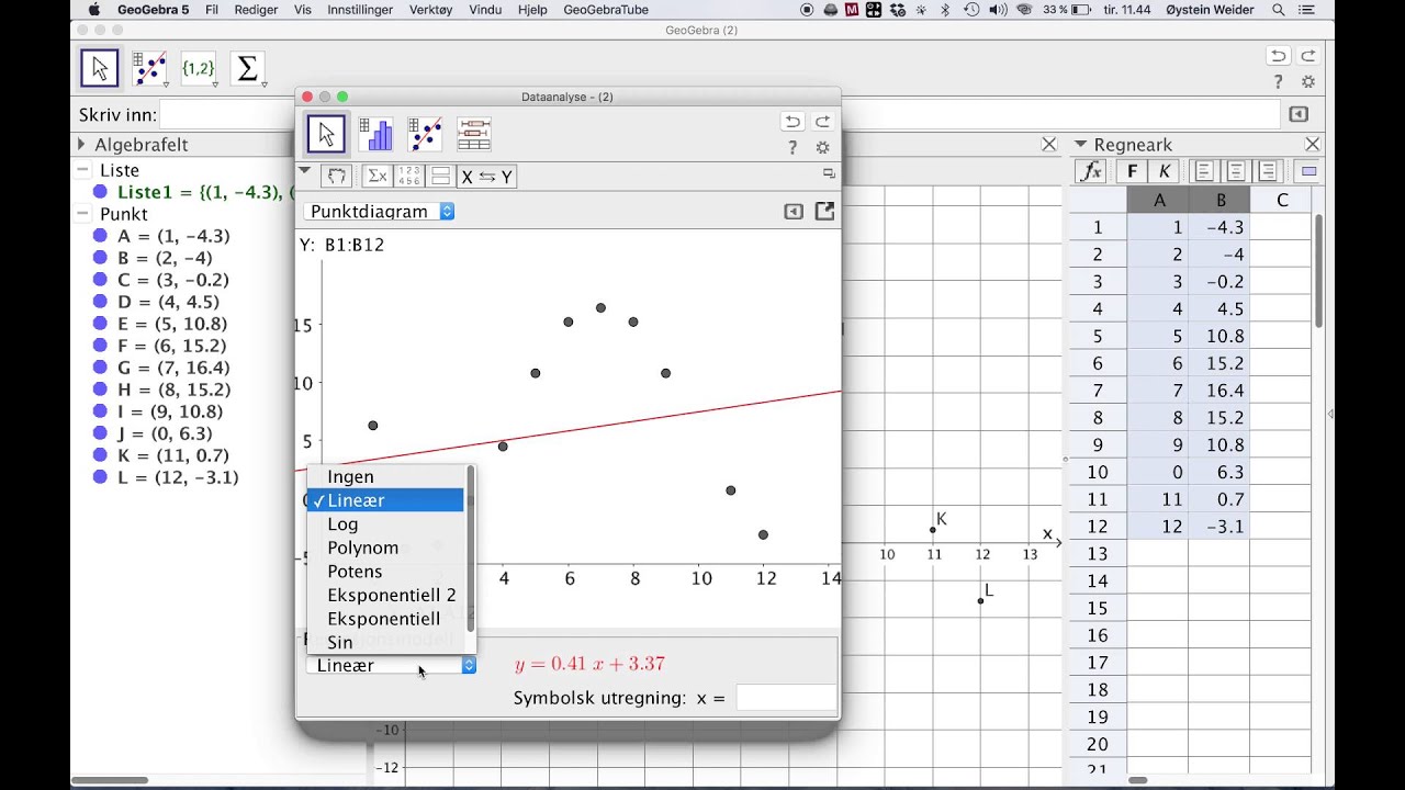 Regresjon av polynom