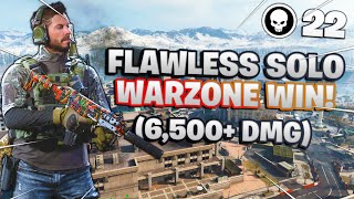 22 KILL WARZONE SOLO WIN! (6,500+ Damage) | Modern Warfare Warzone