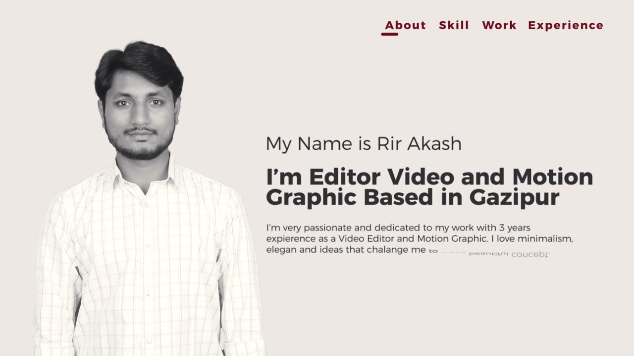 Video Editor Portfolio | Rir Akash Portfolio