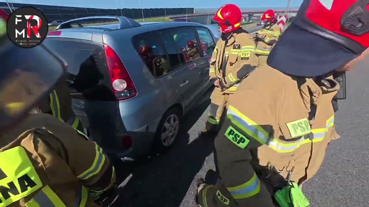 Wjechał w barierę energochłonną na rozwidleniu Węzła Konotopa