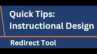 Quick Tips: Using the Canvas Redirect Tool
