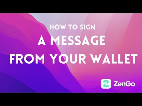 How to send and sign a message on the blockchain with your wallet