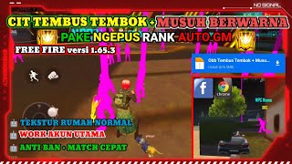 OBB TEMBUS TEMBOK FF | RUMAH TERLIHAT | BADAN MUSUH BERWARNA   CONFIG NEMBAK BADAN AIM HEADSHOT