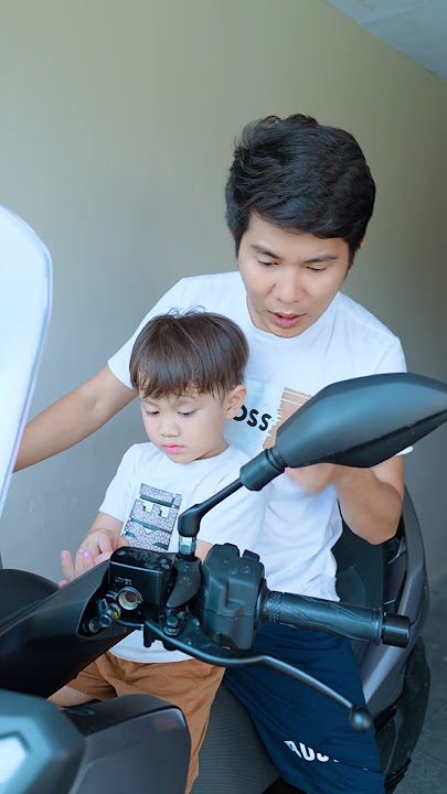 Abew Belajar Nyetir Motor Sendiri #alethaabew