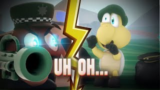 Koopa Troopa Dances In Front Of The Police.