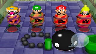 Mario Party 2 Minigames - Luigi vs Mario vs Peach vs Wario (Master CPU)