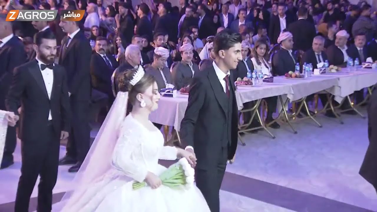 حفل زفاف جماعي في #آلقوش بحضور القائد منصور بارزاني