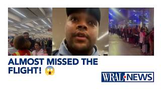2 Hours in TSA from ATL to Raleigh 😲 WRAL Reporter Willie Daniely caught in air travel